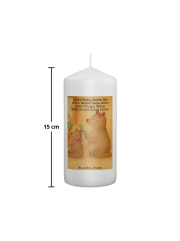 Mr. & Mrs. Panda Weihnachtskerze Bär Kind Design mit Spruch in Weiß