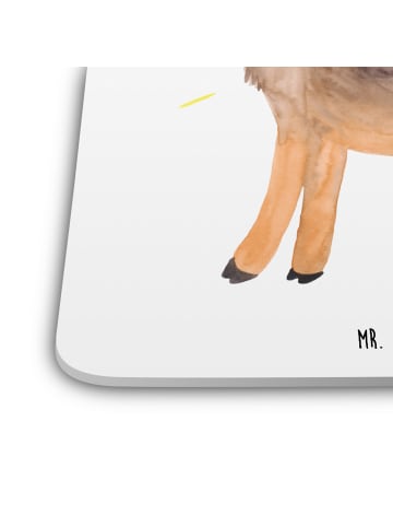 Mr. & Mrs. Panda Glasuntersetzer Lama Stolz ohne Spruch in Weiß