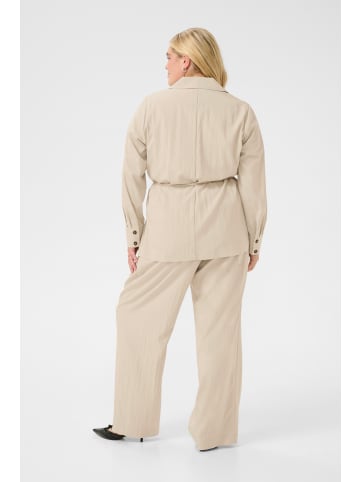 KAFFE curve Langarm - Hemd KCtrina Loose fit in Feather Gray