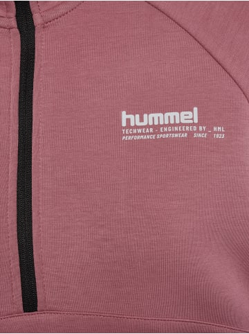 Hummel Halbreißverschluss Sweatshirt Reflektierend Logo Hmltech Multisport Damen in WISTFUL MAUVE