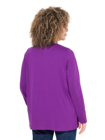 Ulla Popken Longsleeve in dunkles violett
