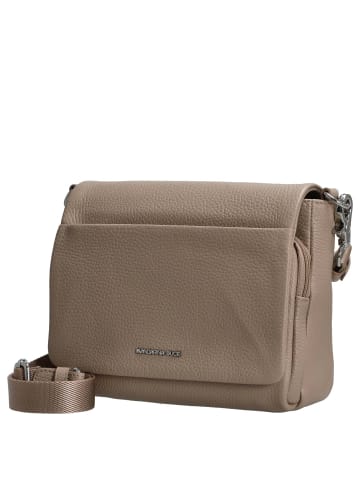Mandarina Duck Mellow Leather - Umhängetasche 22 cm (nero) in warm taupe