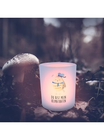 Mr. & Mrs. Panda Windlicht Glas Eule Matrose mit Spruch in Transparent