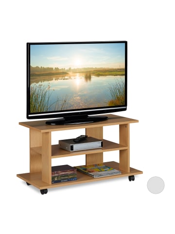 relaxdays TV Board in Holzoptik - (B)80 x (H)45 x (T)40 cm