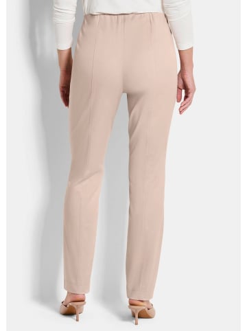 GOLDNER Kurzgröße:  Röhrenhose Jerseyhose mit Schlupfbund in stein