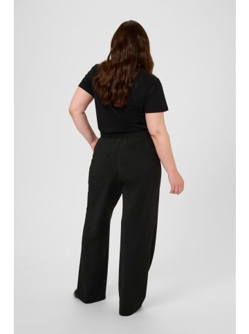 KAFFE curve Casual Hose KCriana Loose fit in Black Metallic Glitter