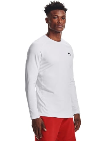 Under Armour Longsleeve "ColdGear Fitted Crew" in Weiß