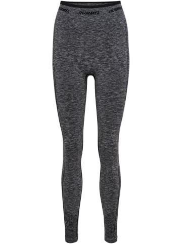 Hummel Hummel Leggings Hmlte Multisport Damen Atmungsaktiv Schnelltrocknend Nahtlosen in BLACK MELANGE