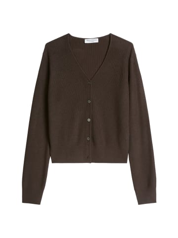 Marc O'Polo Cardigan slim cropped in Burnt Coffee