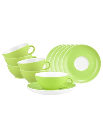 Seltmann Weiden 6er Set Teetassen mit Untertassen Liberty Pure Colors 140 ml in Lime Green