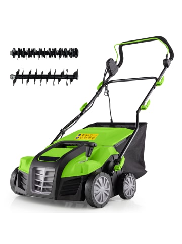 COSTWAY Elektrisch Vertikutierer 3500 U/min in Grün