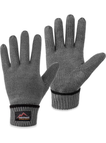 Normani Outdoor Sports Woll-Strick-Fingerhandschuhe mit 3M Thinsulate™ (40 g) Edmonton in Grau