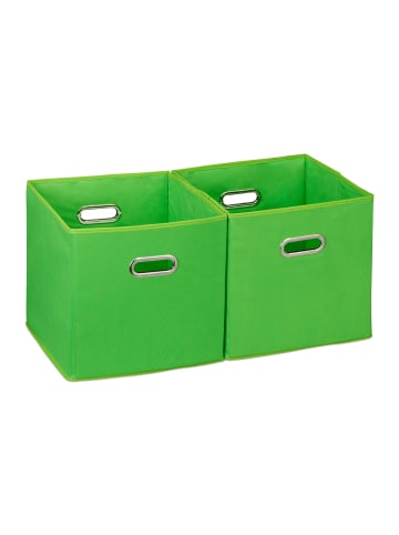 relaxdays 12x Regalkorb in Grün - 30 cm