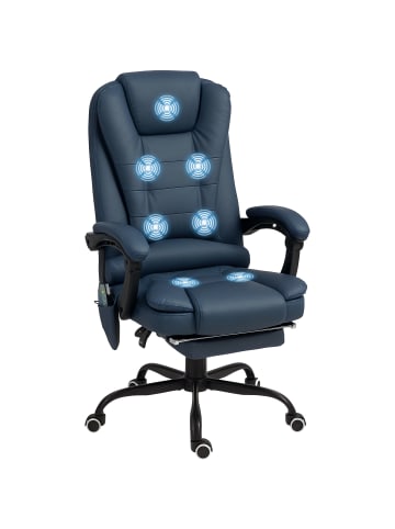 Vinsetto Massagestuhl-67B x 79T x 111-121H cm-Blau