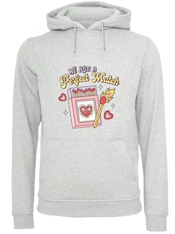 F4NT4STIC Hoodie We Are A Perfect Match Love in grau meliert