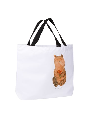 Mr. & Mrs. Panda Tote Bag Bär Dankbar ohne Spruch in Weiß