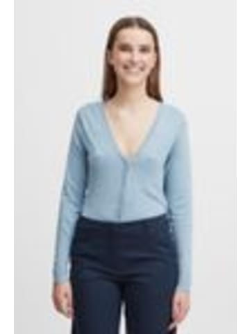b. young Strickjacke BYMMPIMBA1 Slim fit in Blue Bell Melange