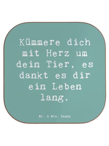 Mr. & Mrs. Panda Untersetzer für Gläser Spruch Haustiere pflegen... in Meeresbrise