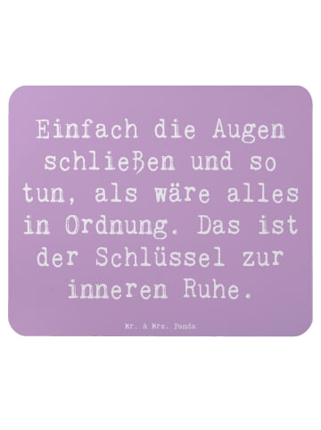 Mr. & Mrs. Panda Mousepad Spruch Innere Ruhe mit Spruch in Lavendeltraum