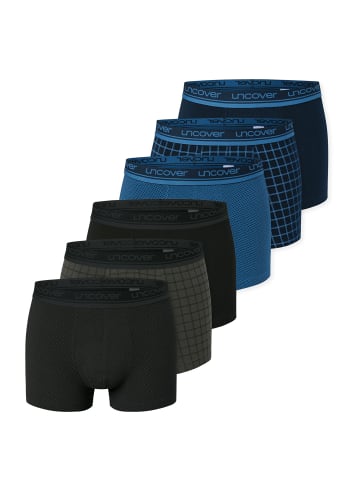 UNCOVER BY SCHIESSER Trunk Cotton Serie in dunkelblau/schwarz