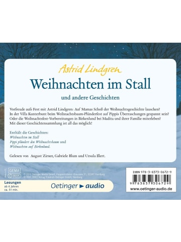 Oetinger Media Weihnachten im Stall und andere Geschichten (CD)