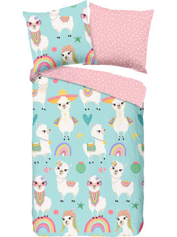 Good Morning Renforcé Kinder-Wendebettwäsche in bunt
