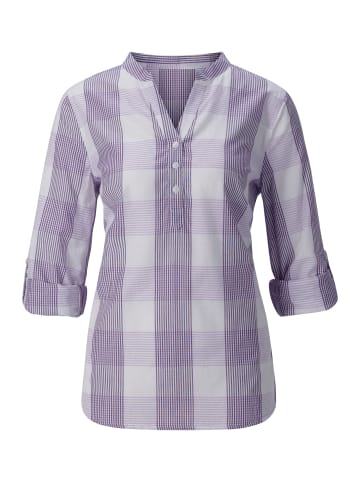 WITT WEIDEN Bluse in lavendel-weiß-kariert
