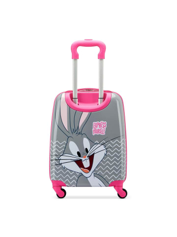 Roncato Looney Tunes Kids - 4-Rollen-Kindertrolley 44 cm (Tweety Giallo) in Bugs Bunny Grigio