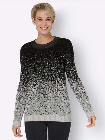 Sieh an! Pullover in schwarz-gemustert