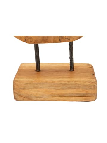 Mauro Ferretti Braune Holzskulptur, 28 x 10 x 38 cm