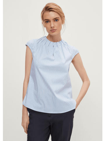 comma Bluse kurzarm in Blau