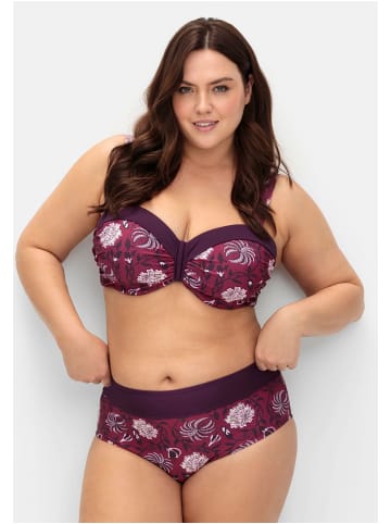 sheego by Joe Browns Bikinihose in beere gemustert