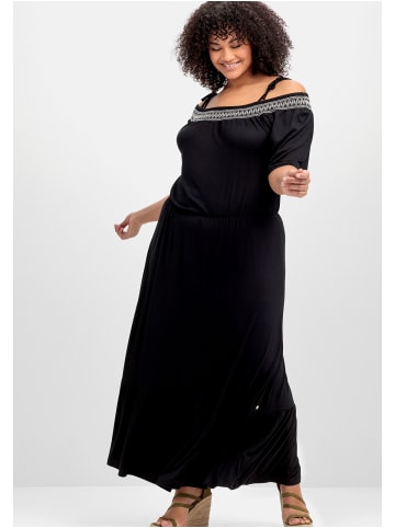 sheego Strandkleid in schwarz