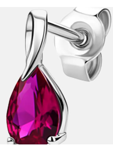 Diamant L'éternel Ohrringe aus 585 Weißgold mit Rubin