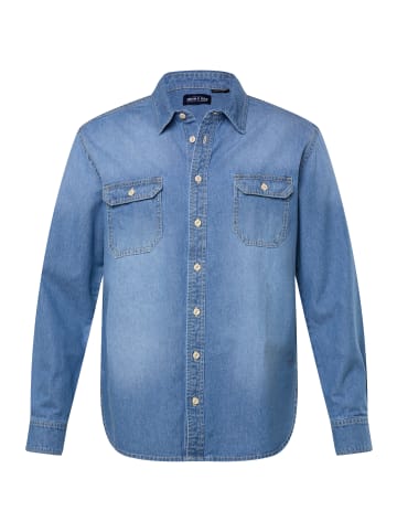 John F. Gee Hemd in blue denim