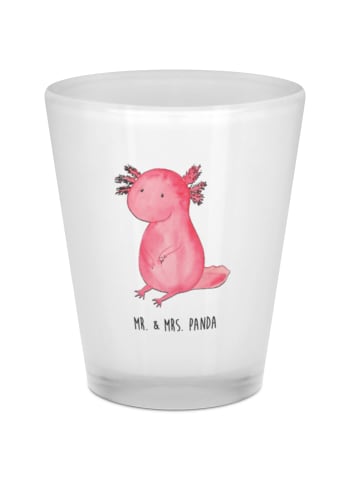 Mr. & Mrs. Panda Schnapsglas Axolotl Niedlich ohne Spruch in Transparent