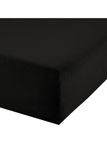 REDBEST Single-Jersey Boxspring-Spannbettlaken Denver in schwarz