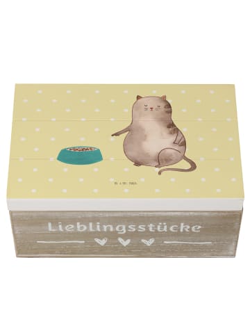 Mr. & Mrs. Panda Kiste Katze Fressen ohne Spruch in Gelb Pastell