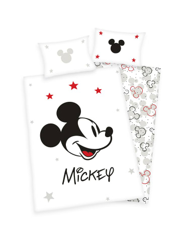 Disney Mickey Mouse 2tlg. Set: Bettwäsche 100 x 135 + 40 x 60 cm in Weiß