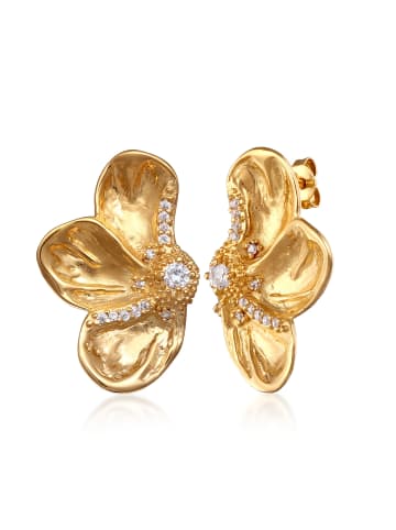 Elli Ohrringe 925 Sterling Silber Blume in Gold