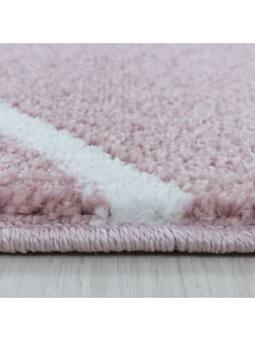 Kurzflor Teppich Roberto in Rosa