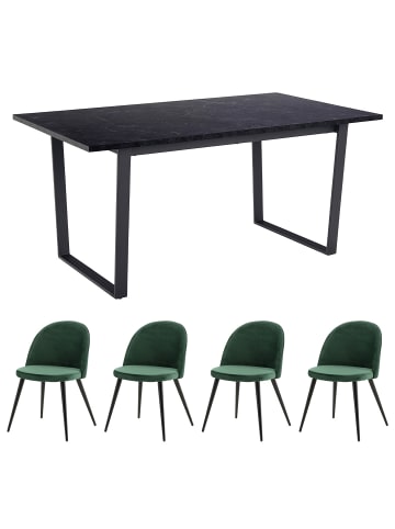 ebuy24 Essgruppe Tilst (5-teilig) Grün 160 x 90 cm