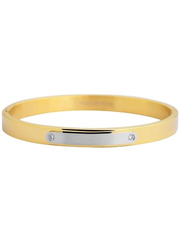 Adeliás Damen Armband – Armreif aus Edelstahl Ø 5,6 cm cm in gold