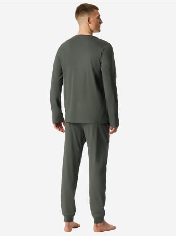 Schiesser Pyjama Modern Nightwear in dunkelgrün