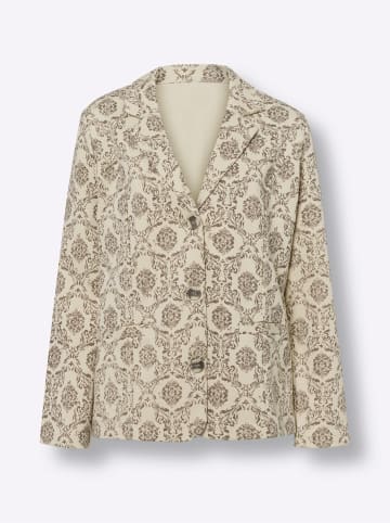 Heine Jersey-Blazer in sand-dunkeltaupe-bedruckt