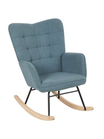 HOMCOM Schaukelstuhl-98T x 71B x 101H cm-Hellblau