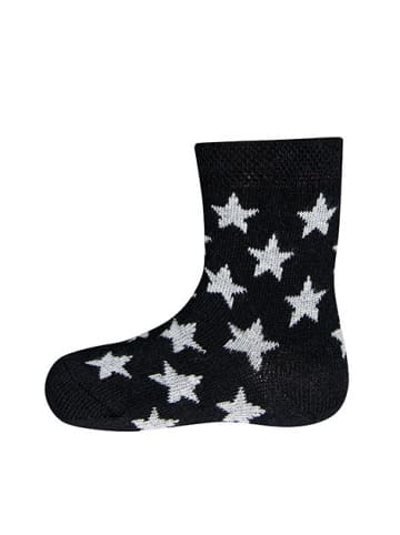 ewers 2er-Set Socken Sterne in schwarz - silber