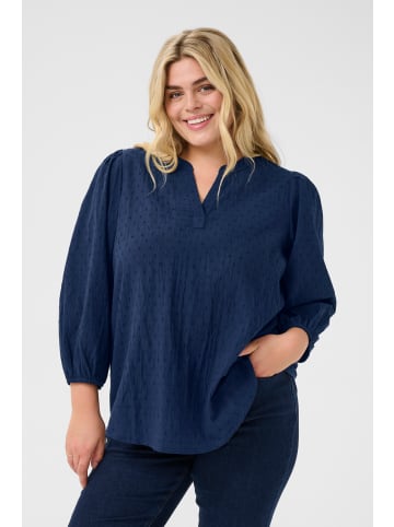 KAFFE curve Langarm-Bluse KCsilla Regular fit in Midnight Marine