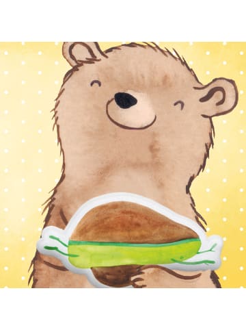 Mr. & Mrs. Panda Kissen Avocado Yoga ohne Spruch in Weiß