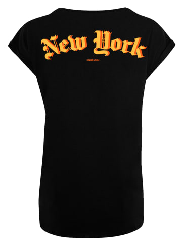 F4NT4STIC Extended Shoulder T-Shirt PLUS SIZE  New York in schwarz